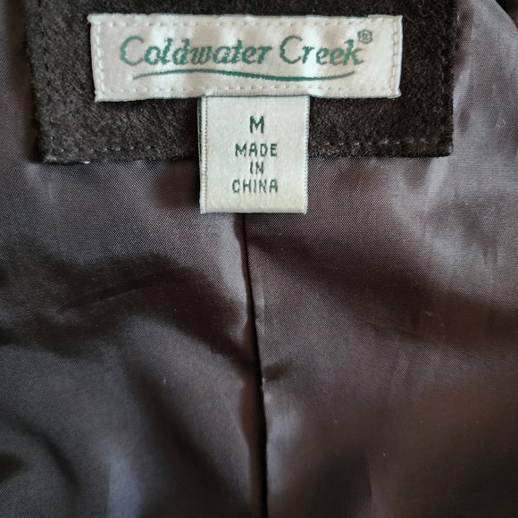 COLDWATER CREEK Chocolate Brown Leather Western Jacket Size MED - Picture 9 of 10